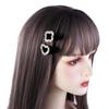 Zircon Hairband BB clip Sweet Barrettes Velvet Duckbill Clip Girls Hair Clip Korean Style Hairpin