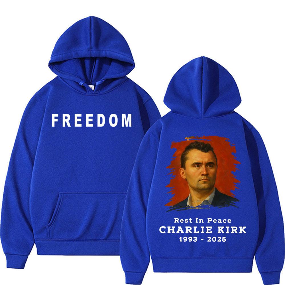 Rest In Peace Charlie Kirk Freedom Sweatshirts Hoodie Men Women Fashion Hip Hop High Street Pullovers Casual Bodywarmer Hoodies