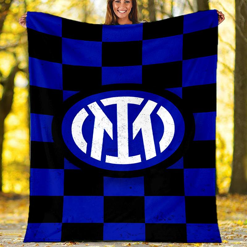 FC Inter Milan Logo Printed Throw Blanket—soft,warm;versatile Blanket for All Seasons—perfect As &air-conditioning Throw,nap Blanket