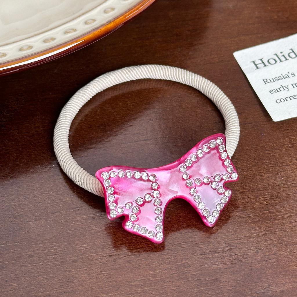 Four Centimeter Trendy Rhinestone Duckbill Hair Clips With Adorable Bow And Color Options