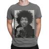 Classic Black And White Music Poster Oversized Graphic 100 Cotton Tshirt Jimi Rocker Hendrixs Tops Tees For Unisex