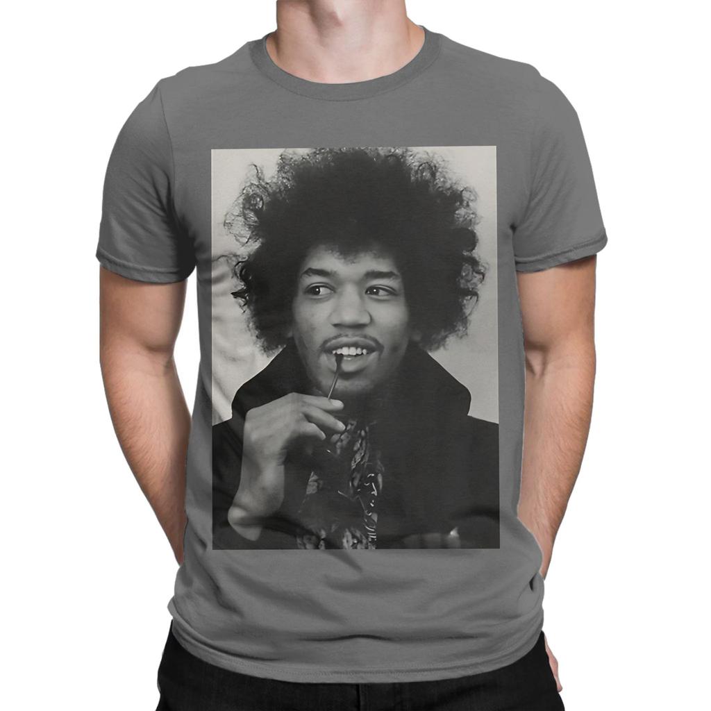 Classic Black And White Music Poster Oversized Graphic 100 Cotton Tshirt Jimi Rocker Hendrixs Tops Tees For Unisex