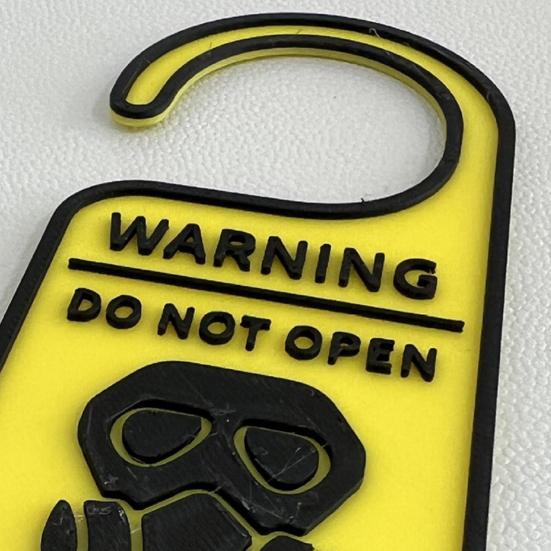 Toilet Door Knob Hanger Single-Sided Do Not Open Bathroom Door Warning Sign All Standard Doors Handle Hanging Decoration