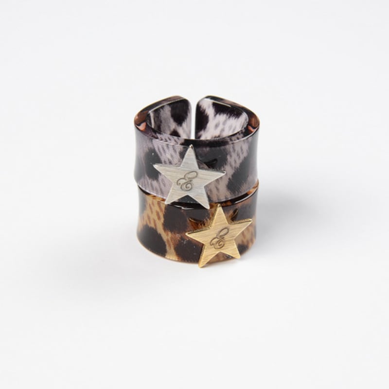 Eireve LEOPARD AND STAR RING SET 2PCS