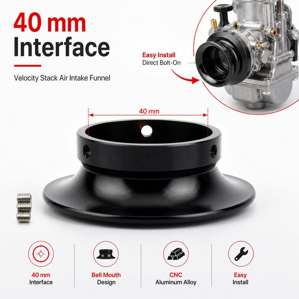 Aluminum Alloy Motorcycle Air Filter Carburetor Mount Air Filter Cup Air Intake System