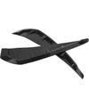 PerGar Side Fender Trim Cover, Car Vent Sticker, Universal PU Rubber Glossy Black Exterior Decor
