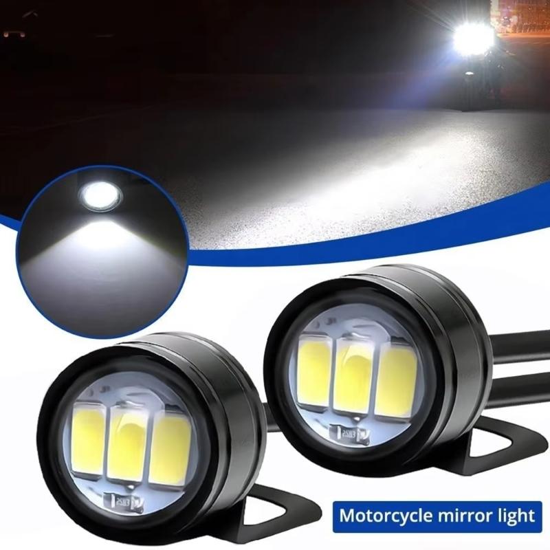 Universal 12V LED Daytime Running Lamps with Shockproof Design & Long Service Life for All Car & Motorcycle Models