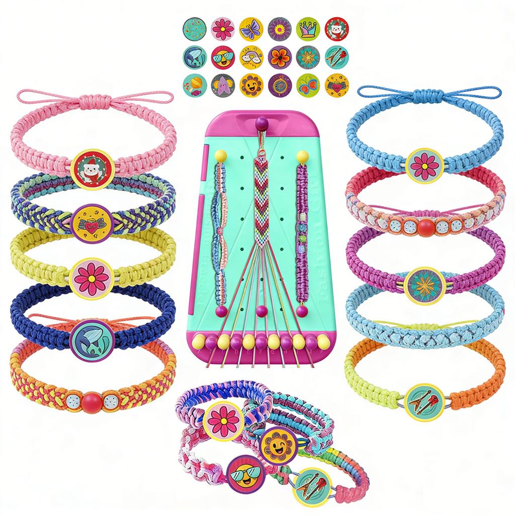 Arts and Crafts Children's Jewelry Making Kit Christmas Birthday Gift - Easy Bracelet Maker