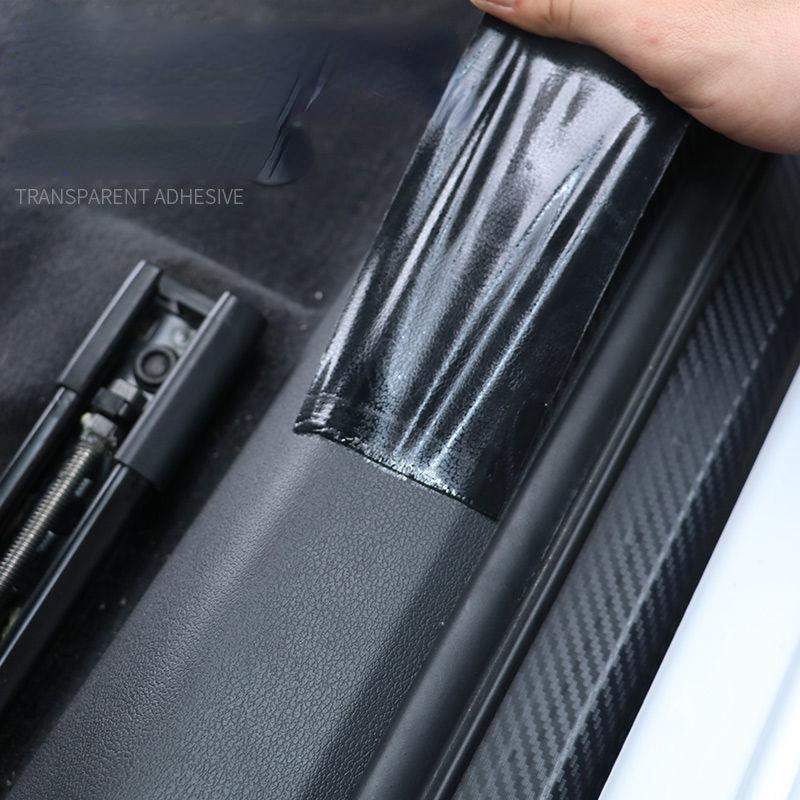 3D Nano Carbon Fiber Car Sticker Paste Door Sill Protector Bumper Tape Car DIY Paste Protector Strip Waterproof Film 3/5/7/10CM