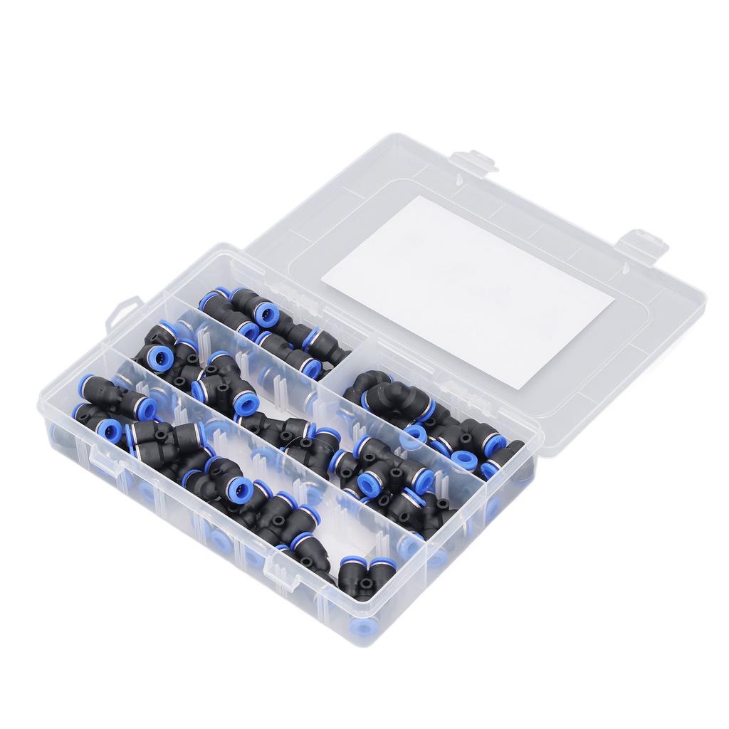 Set 40 Piese Fitinguri Pneumatice Push to Connect Racorduri Splitter Tee Cot Conectori Drepți