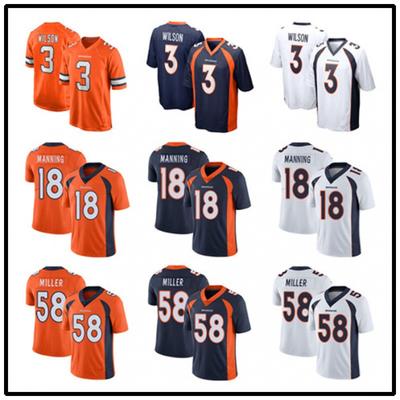 Denver Broncos Football Jersey Embroidered 2 3 5 30 Wilson Men Sports Game Shirt
