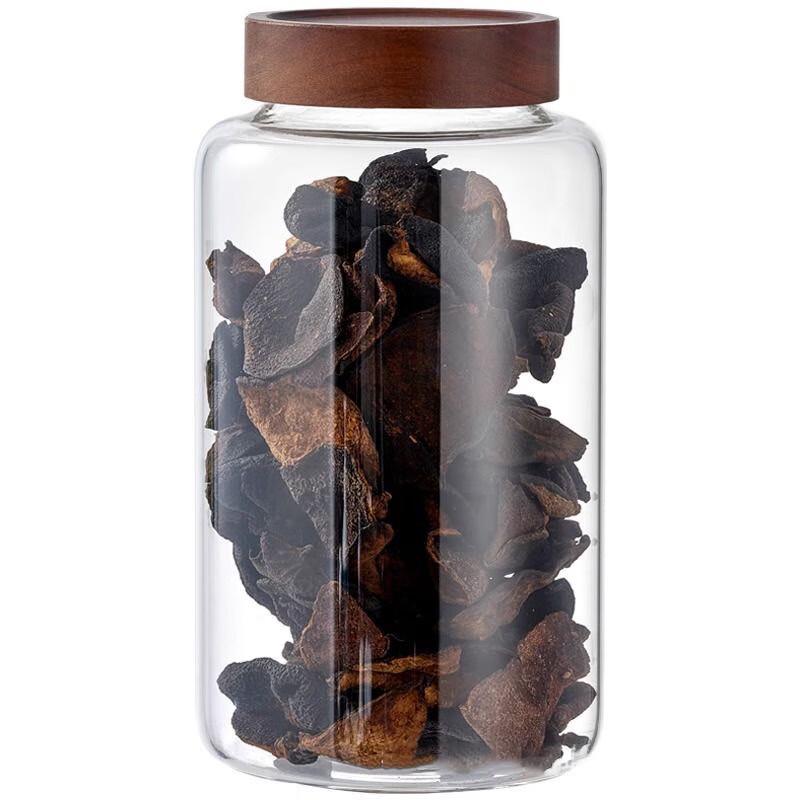 Large High Borosilicate Glass Storage Jar with Acacia Lid