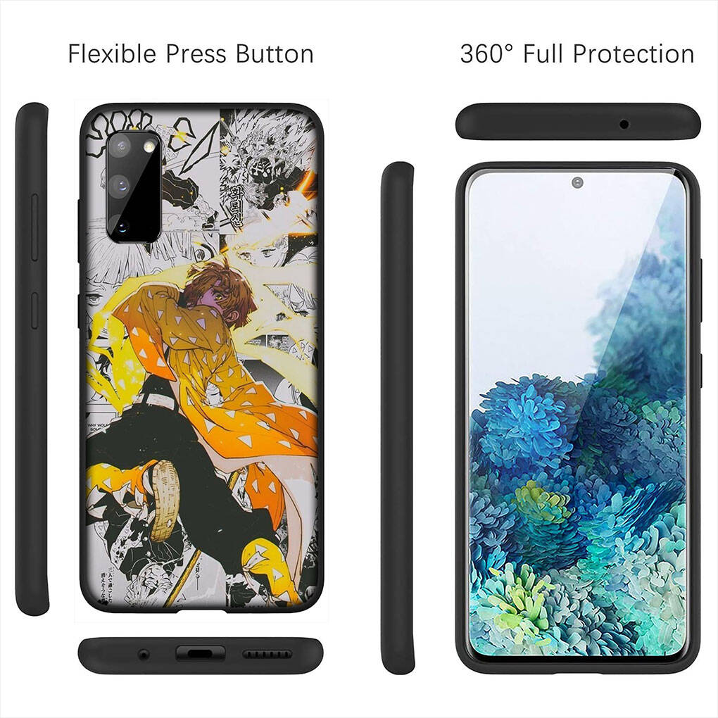 Cover for iPhone 17 16 15 Xiaomi Poco Redmi Note 14 13 12 X Pro Max Samsung Galaxy S25 S24 S23 OPPO Huawei Demon Slayer Tanjirou Agatsuma Zenitsu Case