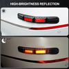 2pcs Car Body Reflective Anti-Scratch Protection Stickers Bumper Corner Anti-collision Decoration Strip Black Auto Accessories