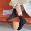 Cotton Casual Socks Harajuku Female Hoisery Cute Color Matching Double Needle Socks  Gift