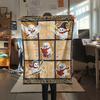 1Pc Cartoon Print Flannel Blanket, High Quality Comfortable for All Seasons, Home Decor, Warmth and Comfort, Perfect for Christmas Birthday Gift