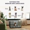 Steel Dog Whelping Box with Washable Whelping Pad, Wind-Resistant Cloth, for Small, Medium Dogs, 102 x 102 x 60cm