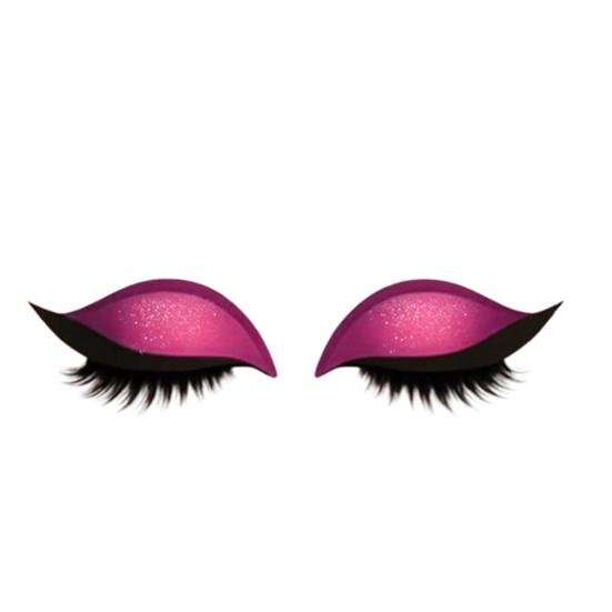 2 Pairs Lazy Eye Shadow Eyelash Patch 2-in-1 Eyeshadow Eyelashes Makeup Stickers Reusable Eye Makeup Stickers with False Lashes Shadow