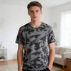 T-shirt Homme Col Rond Manches Courtes Coupe Regular T-shirt Séchage Rapide Extensible Hauts Décontractés Streetwear