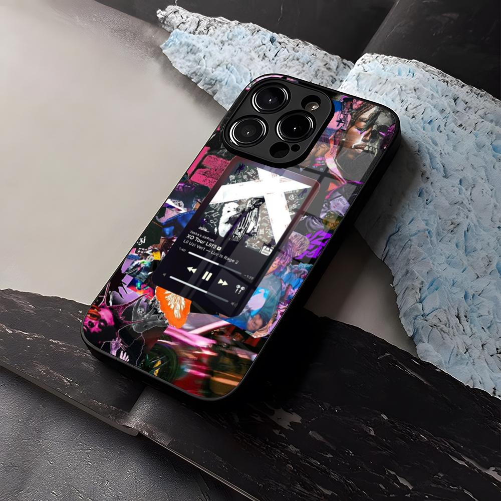 Custodia per Telefono Lil Uzi Vert Vetro Temperato Per IPhone 16 13 14 12 15 11 Pro Max Plus Mini X XR SE2020 Coque