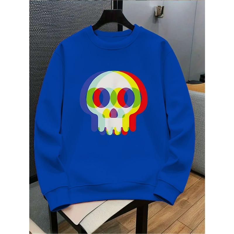 Children's Fashion Skull Pattern Color Drip Design Street Trend Teen Sweatshirt