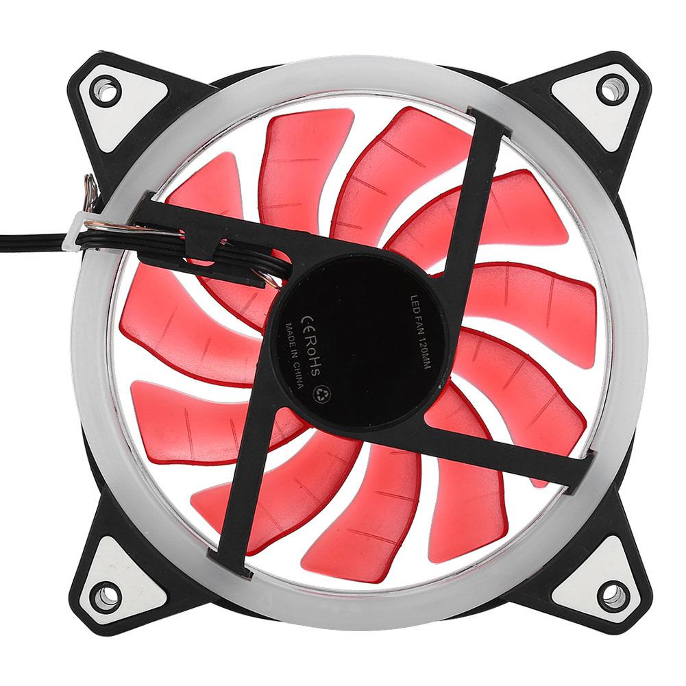 FAN- 18 12V   120mm LED Case Fan Double Aperture Multi interface Cooling Fan (Red)