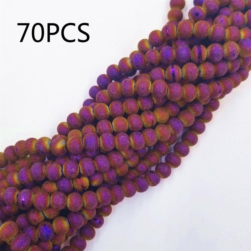 70/108pcs 8mm Glass Loose Beads DIY Handmade Accessories for Bracelet Necklace  Jewelry Making