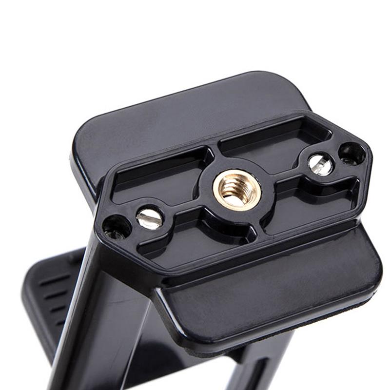 Universal Tablet Phone 2 In 1 1/4" Tripod Mount Clamp Holder Bracket Selfie Clip