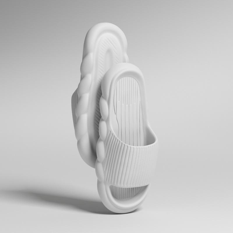 Eva Tøfler Kvinner Til Hjem Sommer Solid Uformell Myk Sklisikker Herre Kvinner Tøfler Flate sandaler 36-45