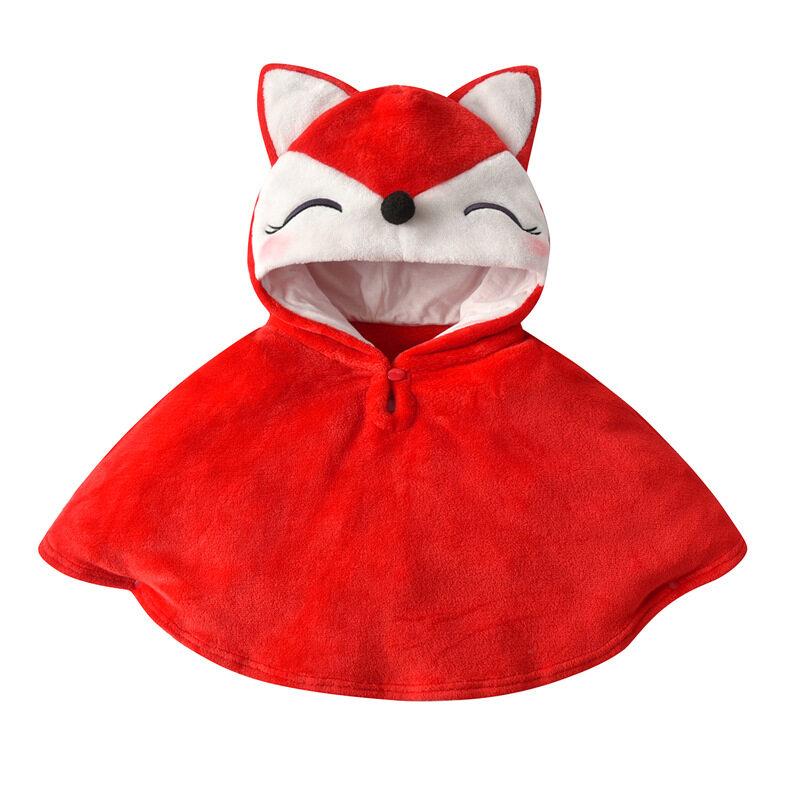 

Банное полотенце с капюшоном для маленьких девочек и мальчиков, халат с рисунком лисы и кролика, дизайн