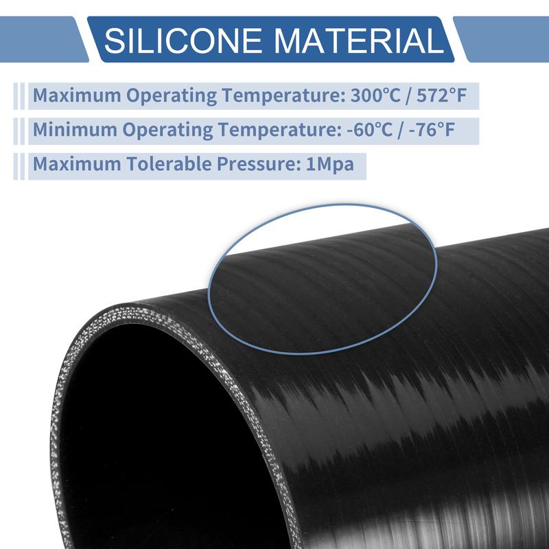 UXCELL 60/63/65/68/70/76/80/83/90/102/127/152mm ID Longueur 127mm Angle 0 Degrés 4 Plis Renforcé Haute Température Voiture Silicone Durite de Refroidissement