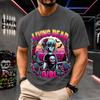2026 New Pure Cotton Tshirt Living Dead Girl Zombie Neon Print Crew Neck Short Sleeve Street Casual Top