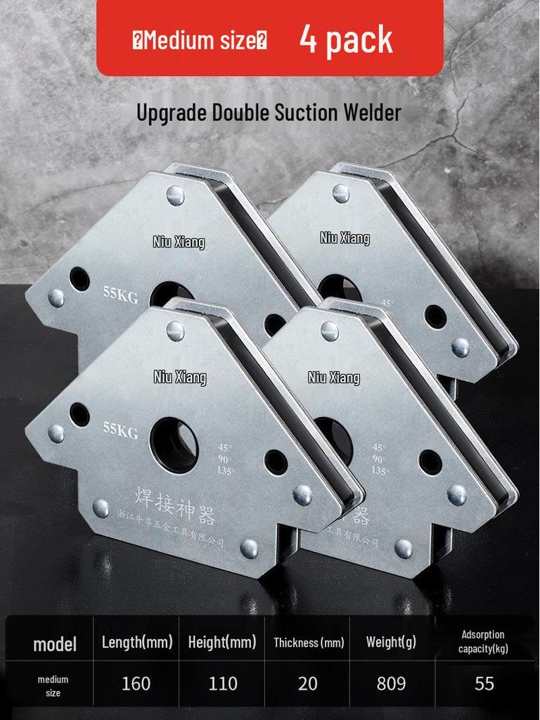 Multi-Angle Magnetic Welding Fixator: 90° Right Angle Triangle Positioning Tool