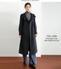 2025 Women's Double-Faced Cashmere Coat: Long, Belted, Elegant Autumn/Winter Wool Coat for Middle-Aged Women