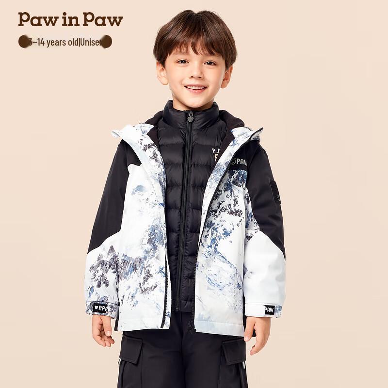 PawinPaw 3-in-1 Cartoon Bear Kids  Winter Duck Down Jacket 120