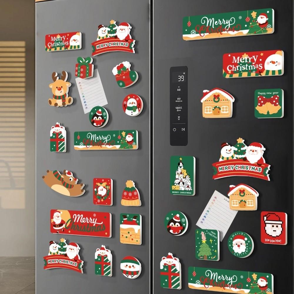 Santa Soft Magnetic Sticker Decal Soft Refrigerator Decor Cute Christmas Fridge Magnet  New Year