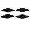 RC Front Rear Axle Housing Set Aluminum Alloy RC Axle Shell Upgrade Parts for FCX24 1 24 Crawler 6.2cm Black