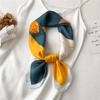 European and American Style Color Matching Silk Scarf Female Imitation Silk Scarf Travel Sunscreen Shawl 71cm Small Square Scarf Bird Pattern Headband