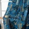 1 BUC Perdele Imprimate Albastru Peacock de Lux Ușor Perdele Blackout Îngroșate pentru Sufragerie Dormitor Balcon Fereastră Decor Acasă