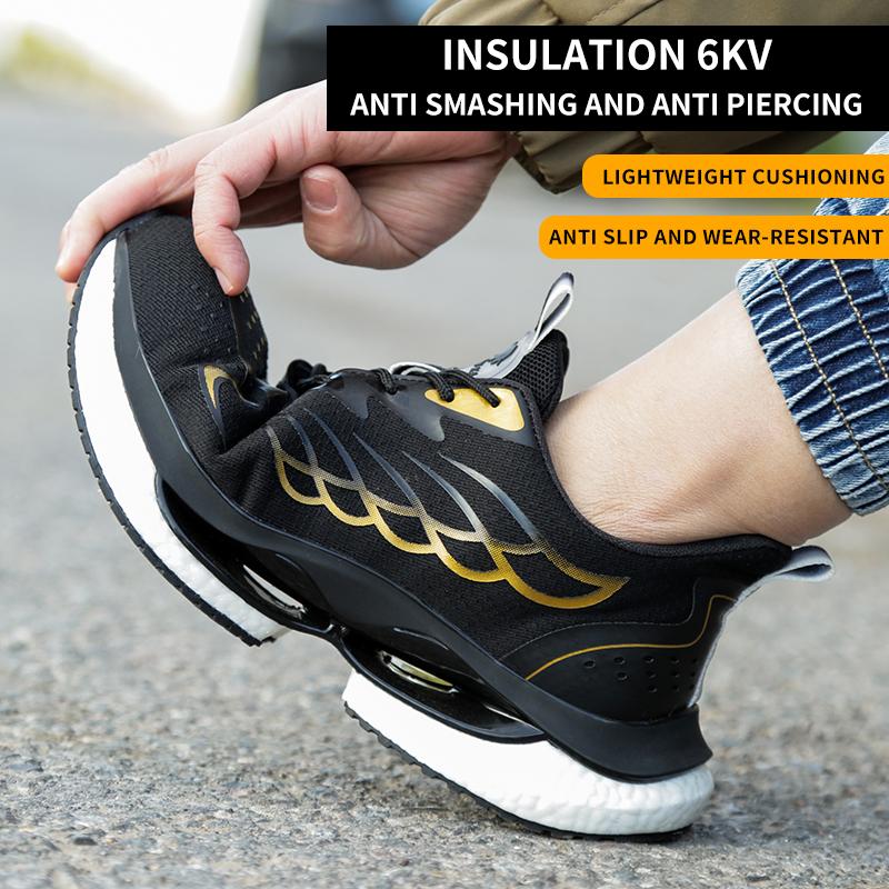 Modă Siguranță Pantofi de Siguranță pentru Bărbați Pantofi de Lucru Izolați Bombeu din Oțel Plastic Anti-Perforație Pantofi de Protecție Ușori
