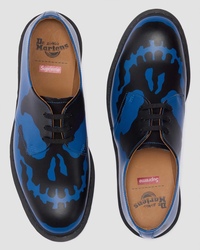 42936400 Supreme Dr.Martens 1461 Pantof cu 3 șireturi Craniu Albastru Negru (25FW Săptămâna 14) (bărbaţi