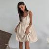 2025 Cotton Linen Sleeveless A-Line Dress Loose Fit Strap Mini Women Casual Chic