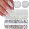 Nail Art Resin Bow & Pearl Star Tweezers Set
