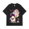 275 GSM Washed T-shirts 100% Cotton Demon Slayer V52 Mitsuri Waifu Print Unisex Heavy Cotton T Shirt