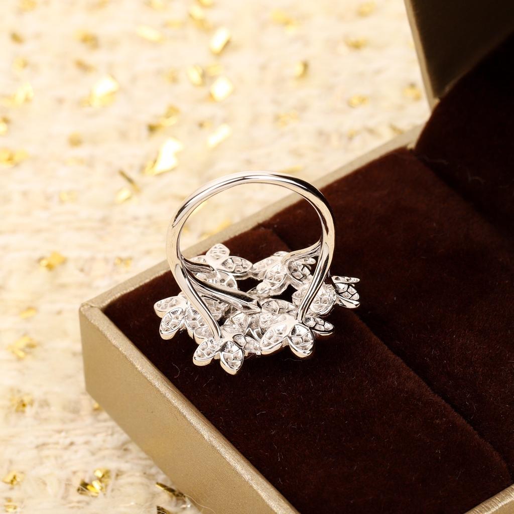 Multi Flower Ring 925 Sterling Silver 678 Size Super Beautiful Festival Gift Goddess Style Matching