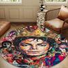 Michael Crowned Legacy Round Rug for Livingroom,Bedroom, Palyroom, Chair Rug, Area rug, Circle Carpet, Large Size Decor Fan Christmas gift