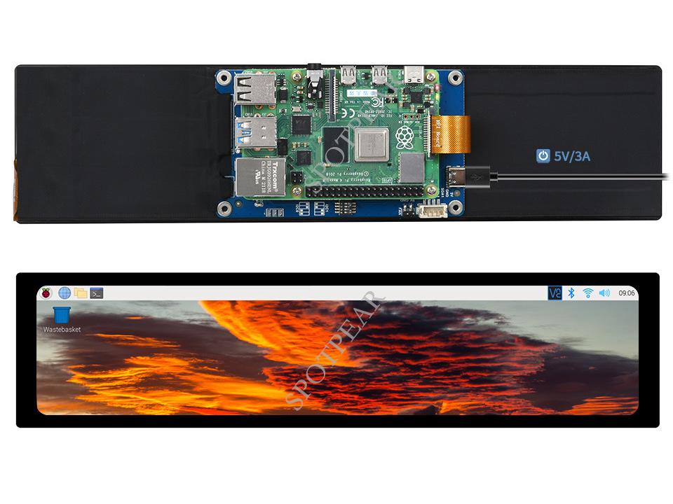 Raspberry Pi 11.9" DSI Capacitive Touchscreen MIPI LCD