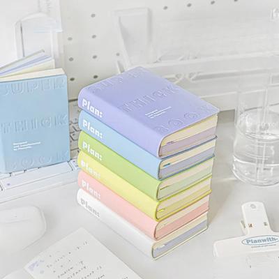 Macarone PU Leather Pocket Daily Planner Notebook To Do List Notepad Colored Blank Page School Stationery Back To School