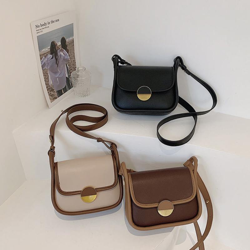 WTEMPO Brand Niche Senior Women's Underarm Bag Fashion Retro Contrast Color Small Square Bag Versatile Ins Shoulder Messenger Bags