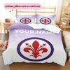 Custom Name,ACF Fiorentina Pattern Bedding Home Decoration Birthday Gift ( 1 Duvet Cover + 2 Pillowcase, Without Core),fan Merchandise.